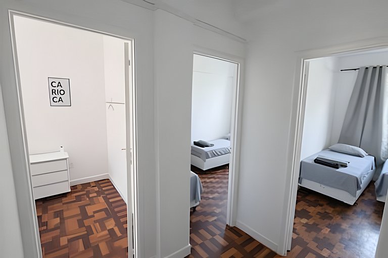 3 quartos ideal para família e grupo em Ipanema