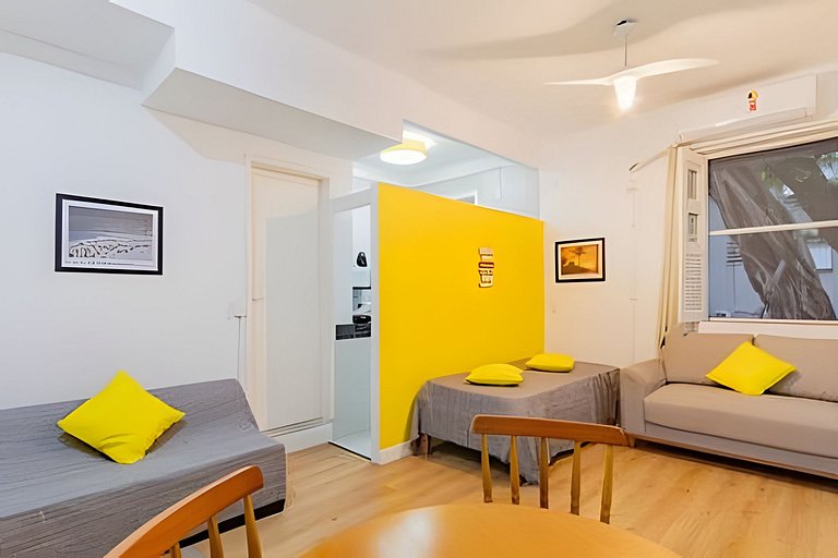 Apartamento Aconchegante em Ipanema •Quarto e Sala