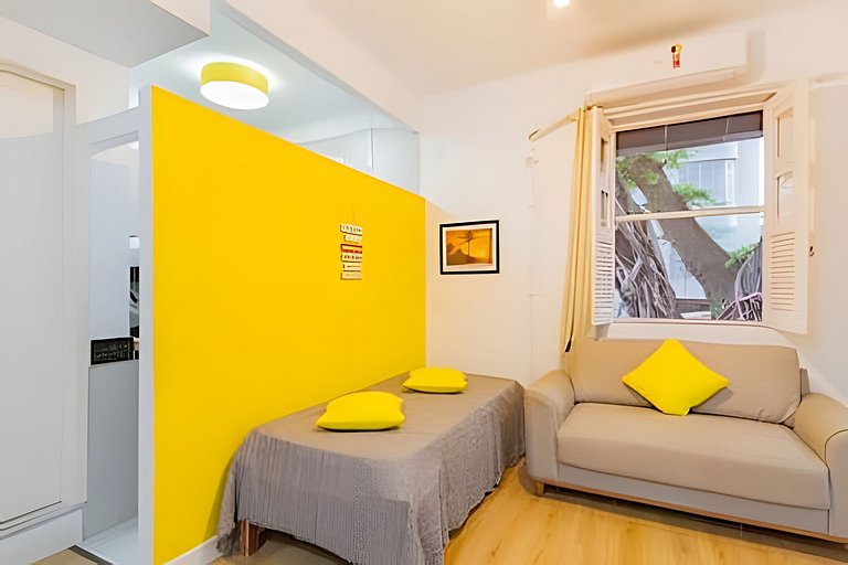 Apartamento Aconchegante em Ipanema •Quarto e Sala