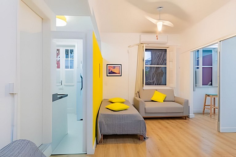 Apartamento Aconchegante em Ipanema •Quarto e Sala