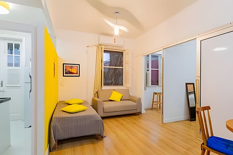 Apartamento Aconchegante em Ipanema •Quarto e Sala