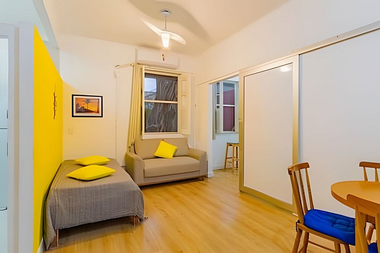 Apartamento Aconchegante em Ipanema •Quarto e Sala