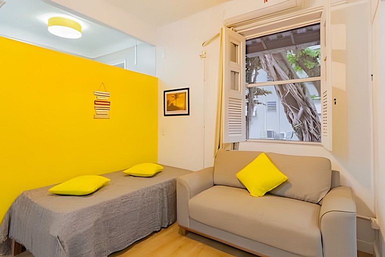 Apartamento Aconchegante em Ipanema •Quarto e Sala