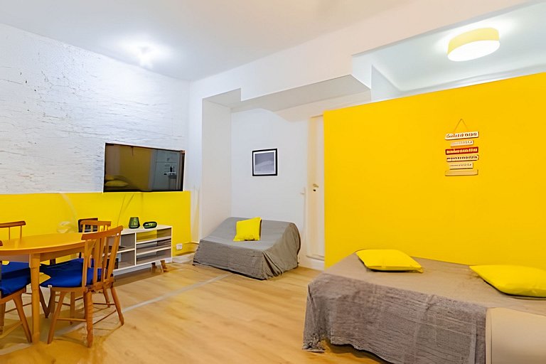Apartamento Aconchegante em Ipanema •Quarto e Sala