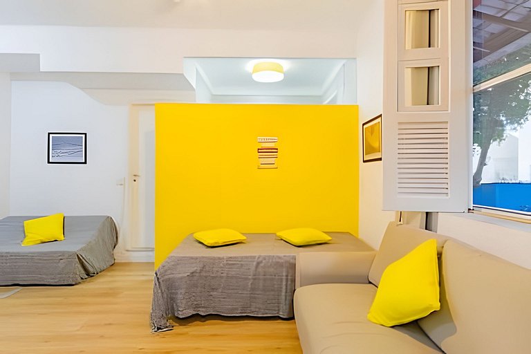 Apartamento Aconchegante em Ipanema •Quarto e Sala