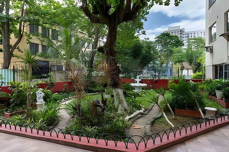 Quarto e sala com vista incrível